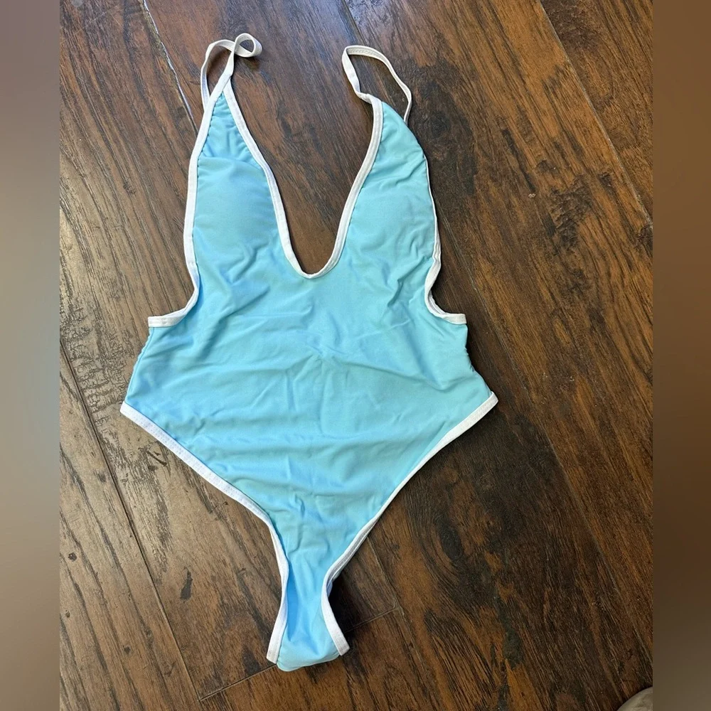 Light Blue One Piece Swimsuit.  <<<<<93>>>>>